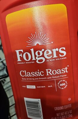 Folgers Classic Roast Ground Coffee, 40.3 oz